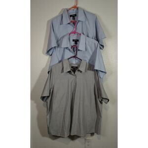 Outfitters by Lands' End Lot of 3 Women's Size 3X Button-Up Uniform Work Shirts